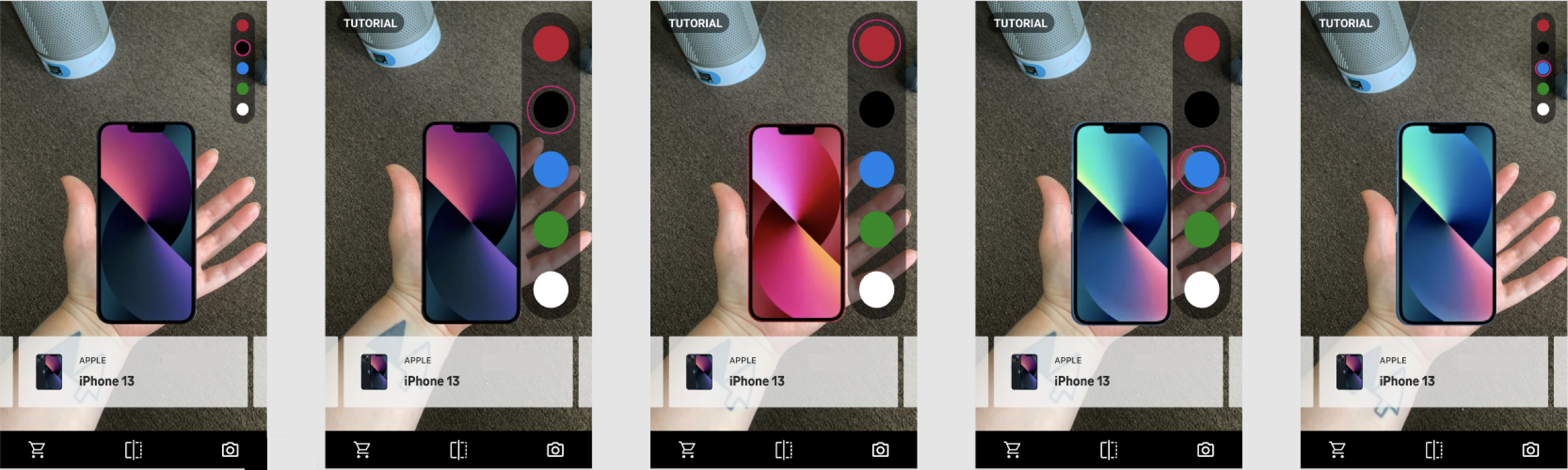 Color selection options