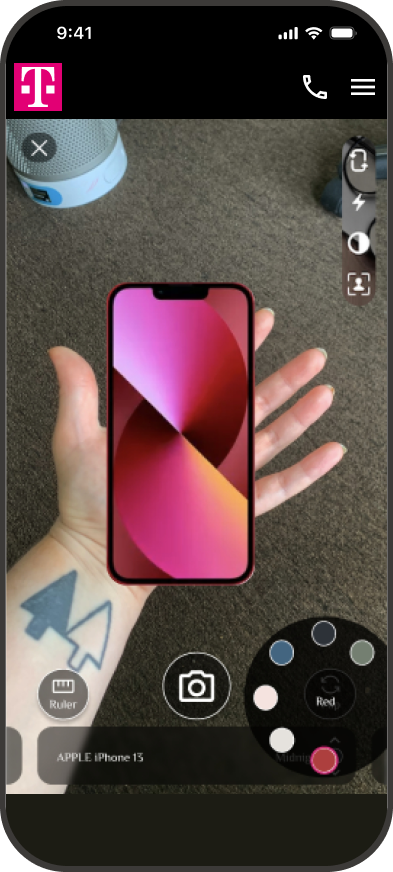 preview of AR shopping experience on iPhone