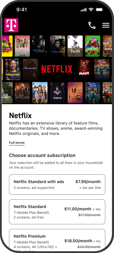 netflix selection page