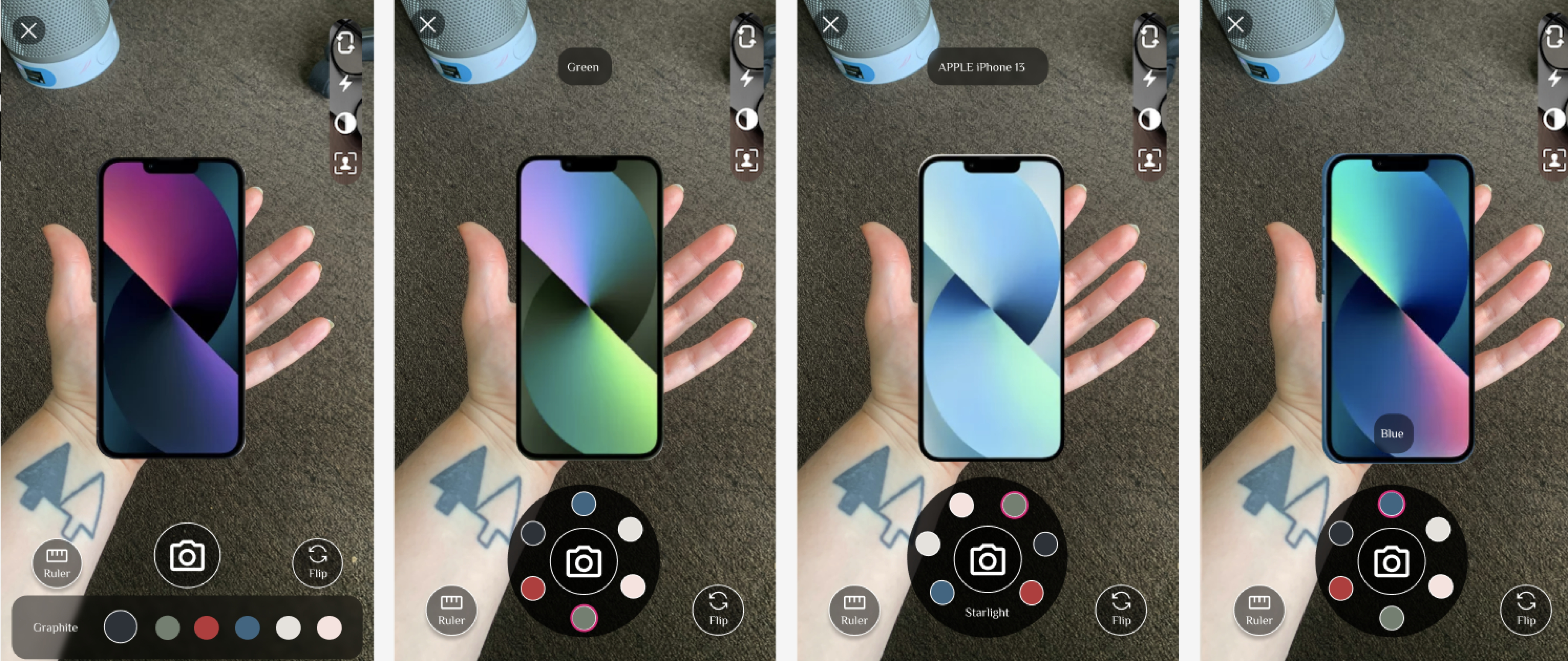 color selection options